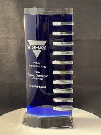 Digi-Key Electronics Named Vishay European Catalog Distributor of the Year